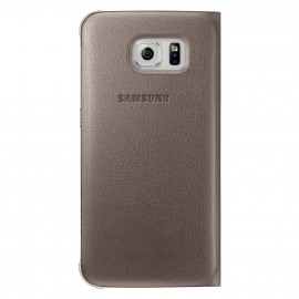 Etui portefeuille Samsung Or pour Samsung Galaxy S6 avec porte-cartes