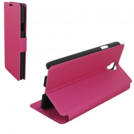 Etui type portefeuille pour Samsung Galaxy S6 Rose Fushia