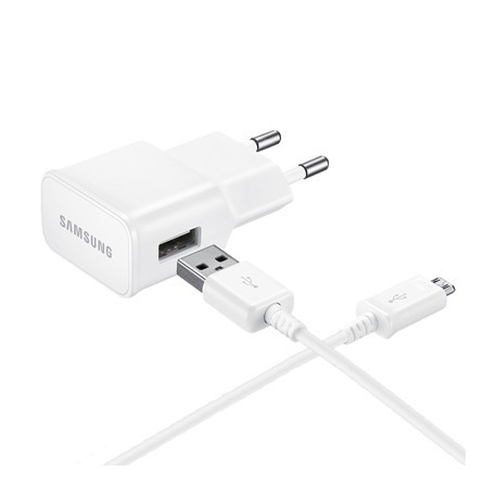 Pack Bloc Secteur USB Blanc + Data micro USB Origine Samsung