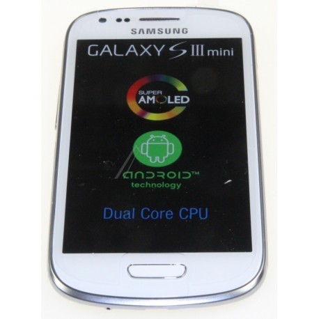 Bloc complet écran LCD + vitre tactile pour Samsung Galaxy S3 Mini Bleu métallique