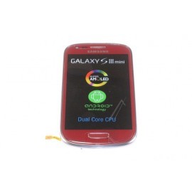 Bloc complet écran LCD + vitre tactile pour Samsung Galaxy S3 Mini Rouge