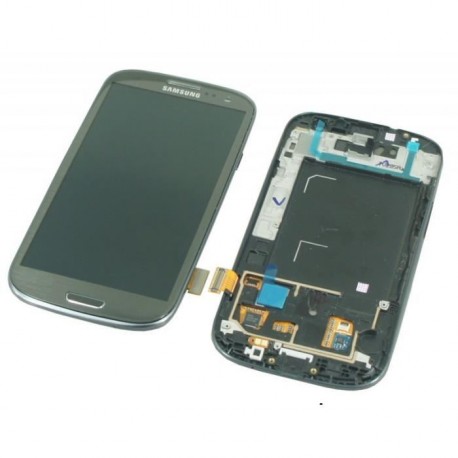 Bloc complet écran LCD + vitre tactile pour Samsung Galaxy S3 LTE(I9305) gris