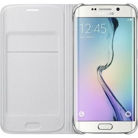 Etui Flip Wallet Blanc pour Galaxy S6 Edge