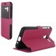 Etui portefeuille fushia avec fenêtre pour Alcatel Idol 3 (5 pouces)