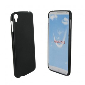 Coque silicone minigel pour Alcatel Idol 3 (5.5) noire