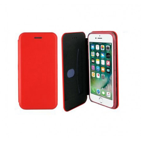 Etui housse portefeuille rouge pour iPhone 7