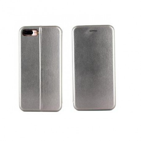 Etui portefeuille iPhone 7 gris argenté