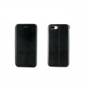 Etui portefeuille iPhone 7 Plus Noir à fermeture aimantée