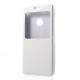 Etui portefeuille blanc avec fenêtre pour Huawei P8 Lite