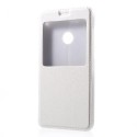 Etui portefeuille blanc avec fenêtre pour Huawei P8