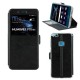 Etui portefeuille Noir avec fenêtre pour Huawei P10 Lite