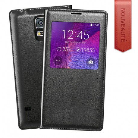 Etui portefeuille Noir avec fenêtre pour Samsung Galaxy Note 8