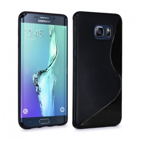 Coque silicone gel noire pour Samsung Galaxy S6 Edge