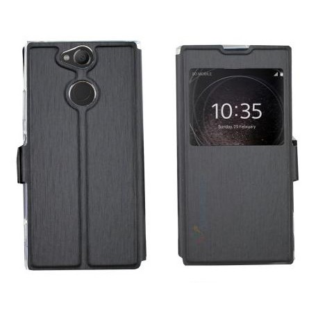 Etui portefeuille noir avec fenêtre Sony Xperia XA2 Ultra