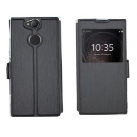 Etui portefeuille noir avec fenêtre Sony Xperia XA2