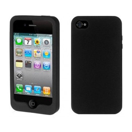 Housse silicone iphone 4 noir