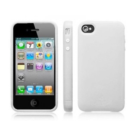 Coque silicone iphone 4 Blanc