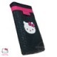 Etui en Tissu Fashion Hello Kitty avec Mousqueton - Couleur Rose/Noir