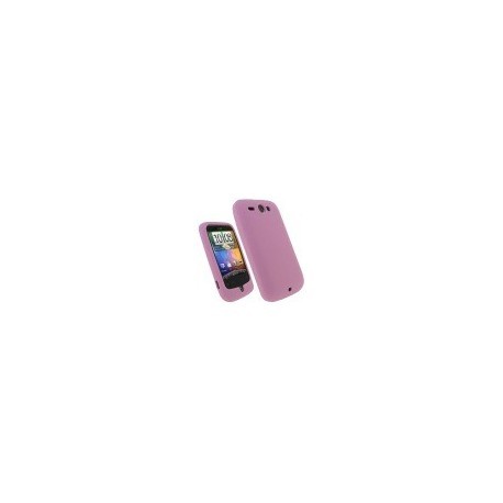Housse Silicone rose pour HTC Wildfire