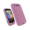 Housse Silicone rose pour HTC Wildfire