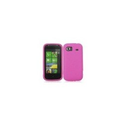 Etui Silicone Rose pour HTC 7 Mozart