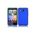 Housse etui silicone bleu Htc 7 Trophy