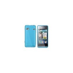 Housse etui silicone bleu pour Samsung Wave 723 S7230