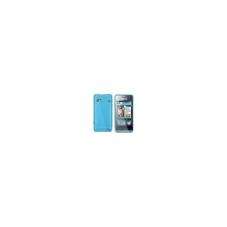 Housse etui silicone bleu pour Samsung Wave 723 S7230