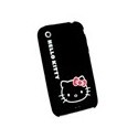 Housse Silicone Noir Hello Kitty Iphone 3G/3GS