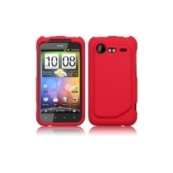 Housse etui silicone rouge pour Htc Incredible S