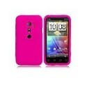 Housse en etuis silicone rose pour Htc Evo 3d