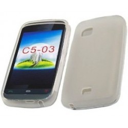 Coque en silicone blanc pour Nokia C5-03