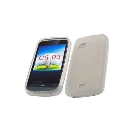 Coque en silicone blanc pour Nokia C5-03