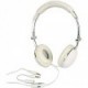 Casque audio blanc avec micro + reglage volume pour les mobiles