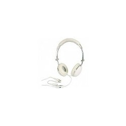 Casque audio blanc avec micro + reglage volume pour les mobiles