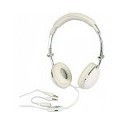 Casque audio blanc avec micro + reglage volume pour les mobiles