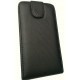Housse noir cuir intégral pour HTC sensation XL (rabat)