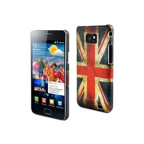 Coque vintage drapeau anglais pour Galaxy S2