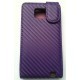 Housse pour Samsung Galaxy S2 violet style carbone