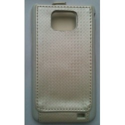 Etui/house style carbone blanc pour Samsung Galaxy S2 i9100