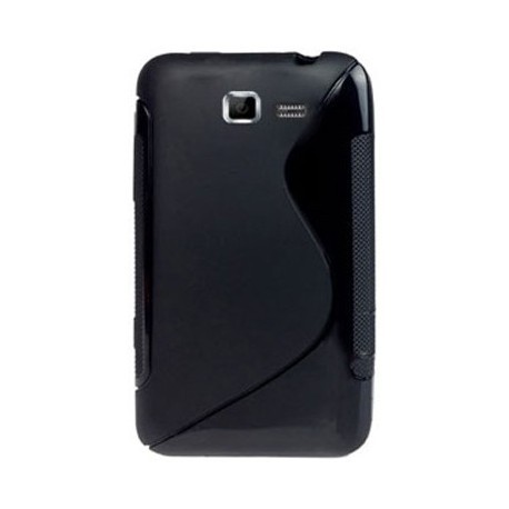 Coque silicone Samsung Galaxy Y pro B 5510 couleur noir.