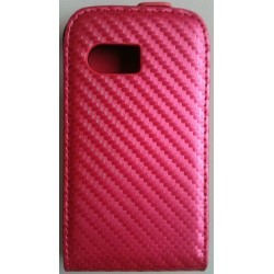 Housse rose Fuchsia style carbone pour Samsung Galaxy Y