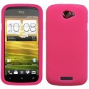 Coque rose en silicone HTC One S