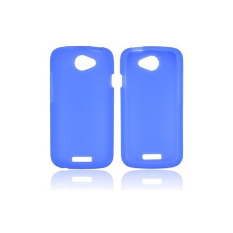 Etui silicone bleu HTC One S