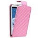 Housse rose style carbone Samsung Galaxy S3 i9300