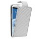 Etui blanc effet carbone Samsung Galaxy S3 / housse blanche