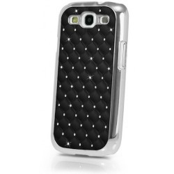 Coque noir avec strass diamants pour Samsung Galaxy S3