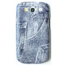 Coque motif JEAN'S pour Samsung Galaxy S3 (bleu ou noir)