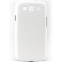 Coque effet carbone pour Samsung Galaxy S3 - couleur rose, noir ou blanche