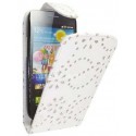 Etui strass diamants blanc pour Samsung Galaxy S3 - housse blanche